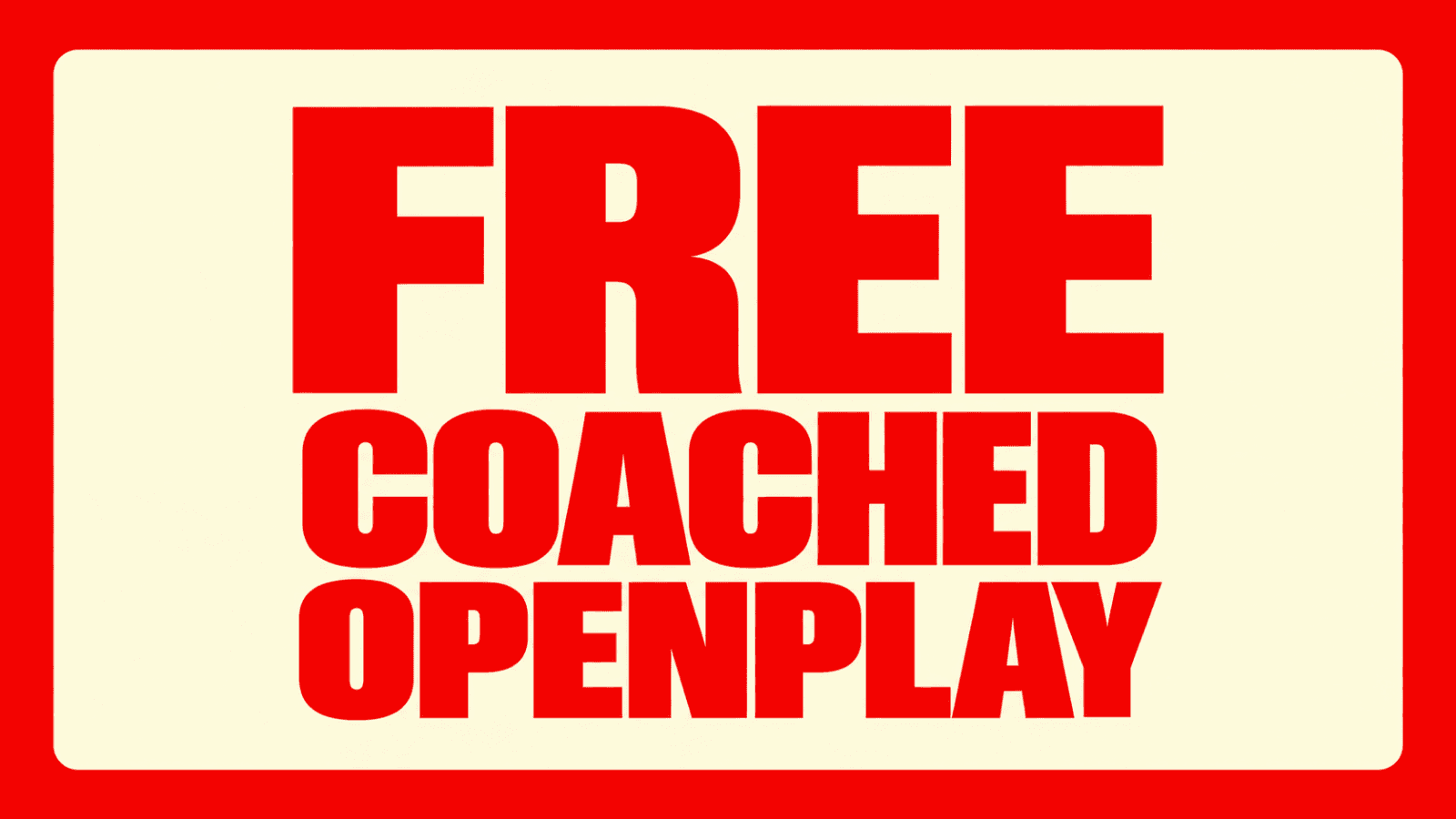 Coached Openplay